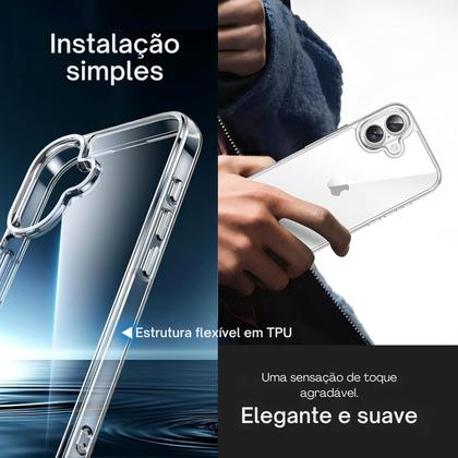 Imagem de Capa Capinha Transparente Para iPhone 16 16 Plus 16 Pro Max