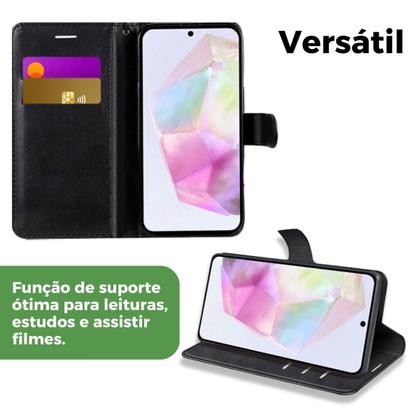 Imagem de Capa Carteira + 2 Películas Vidro Samsung A36 A16 A06 A56