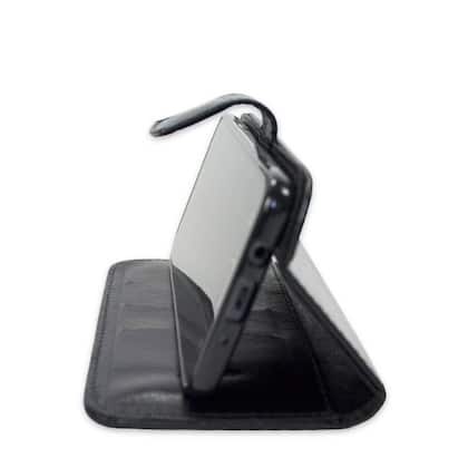 Imagem de Capa carteira couro preto para moto e6 plus xt2025