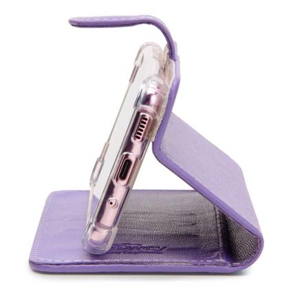 Imagem de Capa carteira couro strass lilas para samsung a23 5g a236