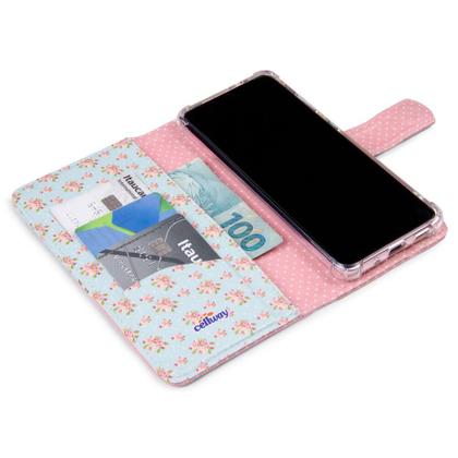 Imagem de Capa carteira estampada floral poa liberty e096 para moto g53 xt2335