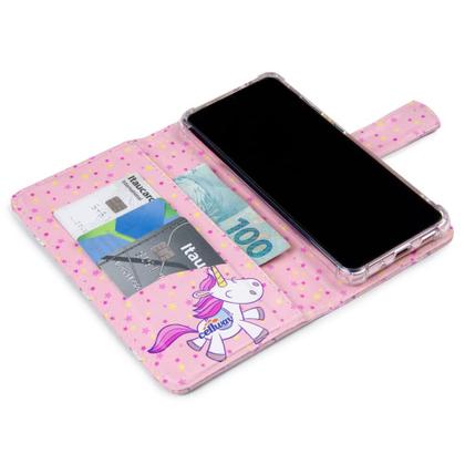 Imagem de Capa carteira estampada unicornio uniduni e211 para samsung m54 5g m546