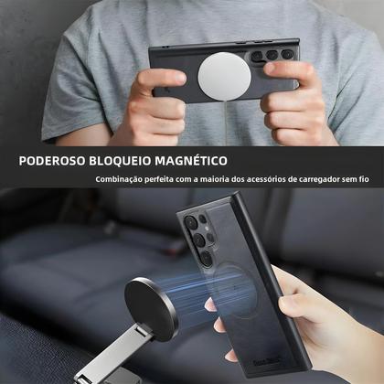 Imagem de Capa Carteira Magnética de Couro 2 em 1 para Samsung S24/S23/S22 Ultra/Plus/FE