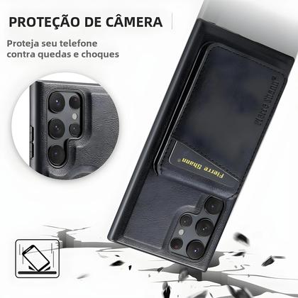 Imagem de Capa Carteira Magnética de Couro 2 em 1 para Samsung S24/S23/S22 Ultra/Plus/FE
