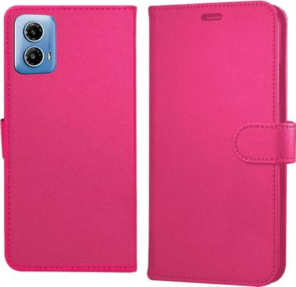 Imagem de Capa Carteira material sintético Rosa Para Motorola Moto G34