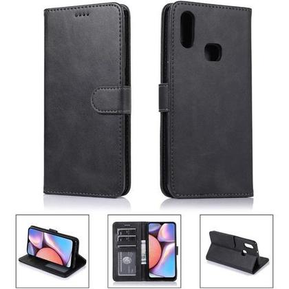 Imagem de Capa carteira Preta Case com Flip Para Samsung Galaxy A10S