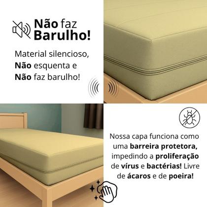 Imagem de Capa Casal Impermeável Colchão Anti Alérgica BEGE