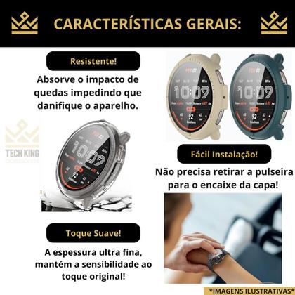 Imagem de Capa case 360 protetora 360 para amazfit active 2 - a2437