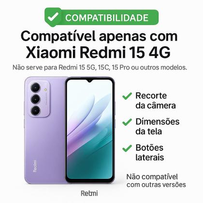 Imagem de Capa Case Aveludada Anti Impacto Para Xiaomi Redmi 15 4G