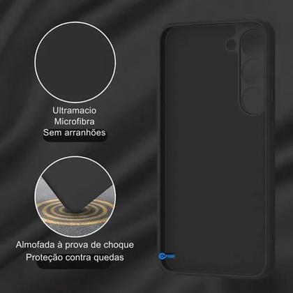Imagem de Capa Case Aveludada Preta Com Proteção Câmera Para Samsung Galaxy A16 5G