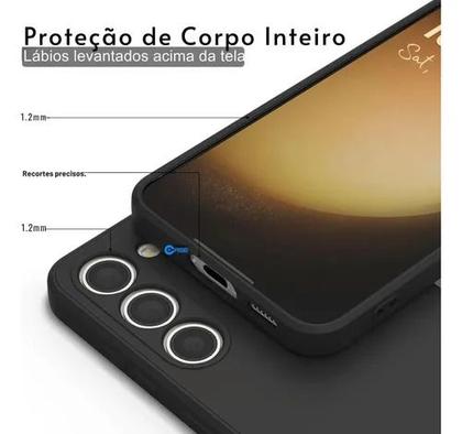 Imagem de Capa Case Aveludada Preta Com Proteção Câmera Para Samsung Galaxy A16 5G
