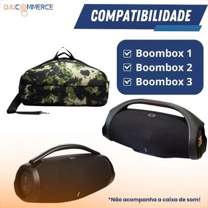 Imagem de Capa Case Bolsa Protetora Para Caixa de Som Boombox 1 2 3 C/ Alça A Prova DÁgua