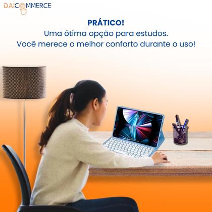 Imagem de Capa Case c/ Teclado Mouse + Película Vidro para Tablet Tab Lenovo M9