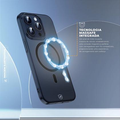 Imagem de Capa case capinha compatível com iPhone 17 Pro Crystal Slim Magsafe NÃO AMARELA Dark Gshield