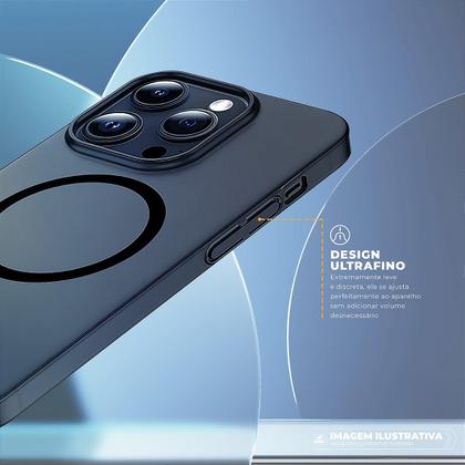 Imagem de Capa case capinha compatível com iPhone 17 Pro Crystal Slim Magsafe NÃO AMARELA Dark Gshield