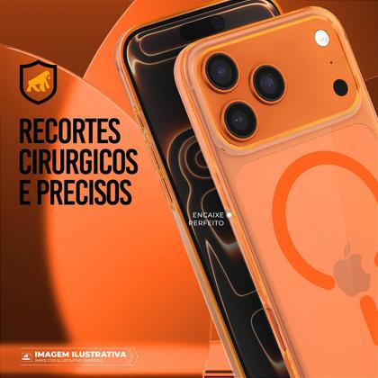 Imagem de Capa case capinha compatível com iPhone 17 Pro  Crystal Slim Magsafe  NÃO AMARELA  Laranja  Gshield