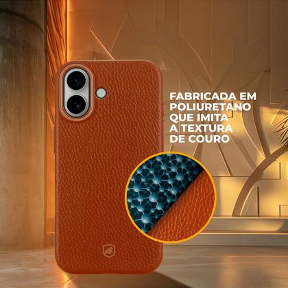 Imagem de Capa case capinha compatível com iPhone 17 Pro Max Magsafe TechCouro Marrom Gshield