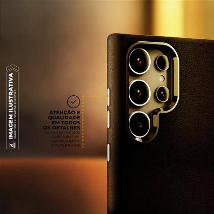 Imagem de Capa case capinha compatível com Samsung Galaxy S25 Plus Couro Dual Magsafe Preta Gshield