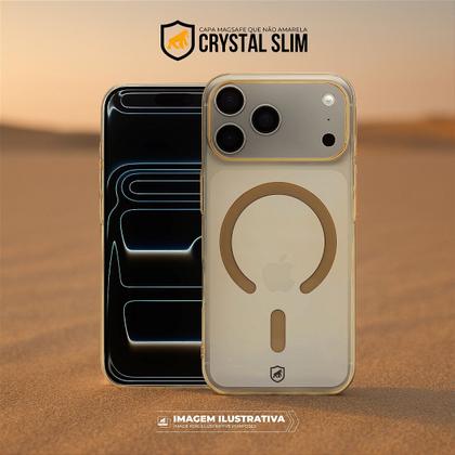 Imagem de Capa Case Capinha Crystal Slim compatível com Magsafe iPhone 17 Pro/ 18 Pro NÃO AMARELA Desert