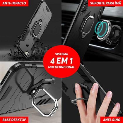 Imagem de Capa Case Capinha Realme GT 2 Pro 5G - Protetora Anti Impacto Queda Armor Militar Anel e Base