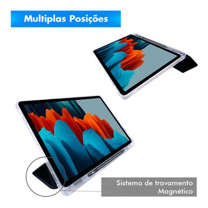 Imagem de Capa Case Capinha Tab S7 T870 T875 11 Polegadas Smart Suporte Caneta Magnética + Pelicula de Vidro