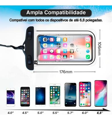 Imagem de Capa Case Celular Protetora A Prova D'água Piscina Praia