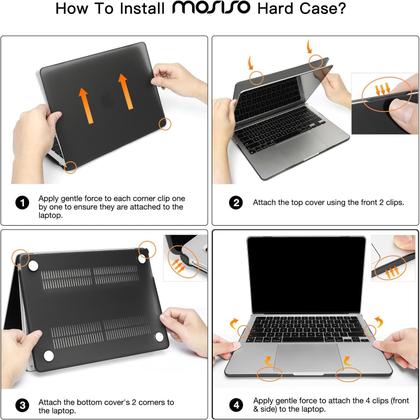 Imagem de Capa Case compatível com MacBook Air de 13 polegadas 2026 2025 2024 2023 2022 M4 A3240 M3 A3113 M2 A2681, capa rígida de