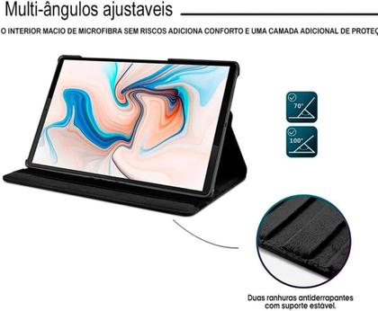 Imagem de Capa Case Compatível Samsung Galaxy Tab A8 10.5 2021 X200 X205 Vermelho Giratória