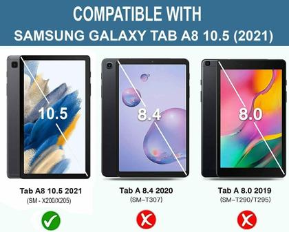 Imagem de Capa Case Compatível Samsung Galaxy Tab A8 10.5 2021 X200 X205 Vermelho Giratória