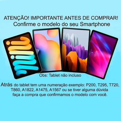 Imagem de Capa Case Compatível Samsung Galaxy Tab A8 10.5 2021 X200 X205 Vermelho Giratória