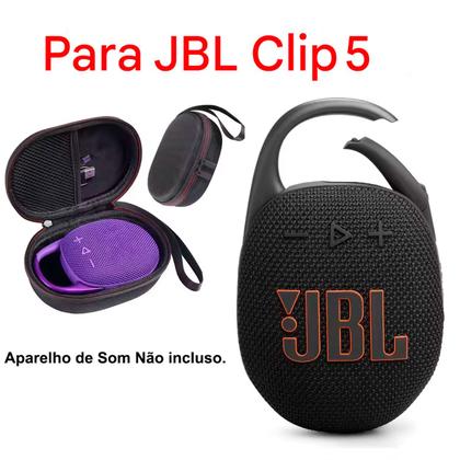 Imagem de Capa Case Estojo Rígida Aveludada Bolsa Compatível Jbl Clip 1,2,3,4,5