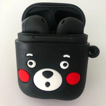 Imagem de Capa Case Fone de Ouvido Sem Fio Ursinho Preto Silicone