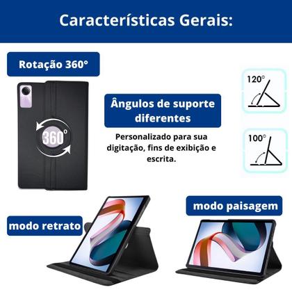 Imagem de Capa Case Giratória 360 Para Tablet Redmi Pad Se 11