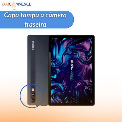 Imagem de Capa Case Giratória Com Suporte Para Tablet Positivo Vision TAB 10 + Caneta Touch + Fone de Ouvido