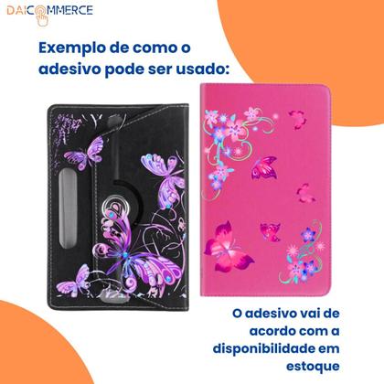 Imagem de Capa Case Giratória p/ Tablet M7 Wi-Fi + Película + Adesivo
