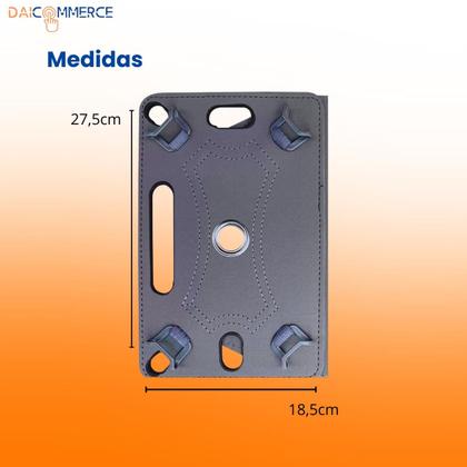 Imagem de Capa Case Giratória Para Tablet TCL TAB 10 Gen 2 10 Polegadas Preto Rosa