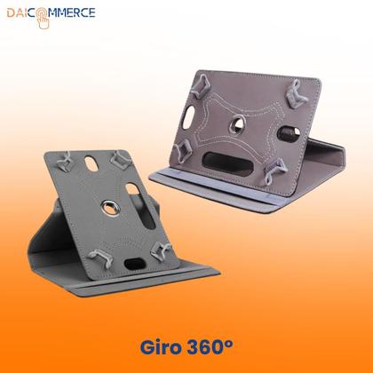 Imagem de Capa Case Giratória Para Tablet TCL TAB 10 Gen 2 10 Polegadas Preto Rosa