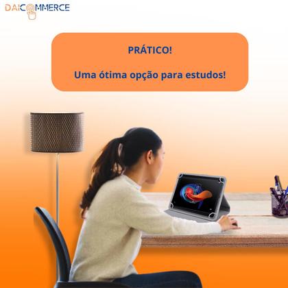 Imagem de Capa Case Giratória Para Tablet TCL TAB 10 Gen 2 10 Polegadas Preto Rosa