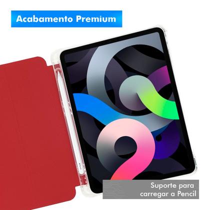 Imagem de Capa Case Ipad Air 4 4ª Geração 2020 Smart Couro Magnética Porta Caneta Pencil Anti Impacto Premium