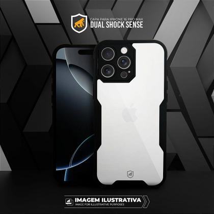 Imagem de Capa Case iPhone 16 Pro Max Dual Shock Sense Preta Gshield