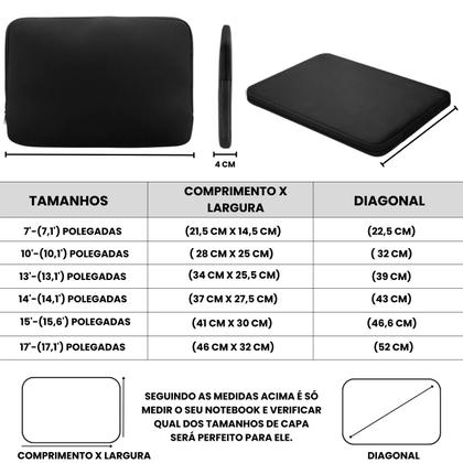 Imagem de Capa Case Mala Notebook Laptop Compacta 10/12/13