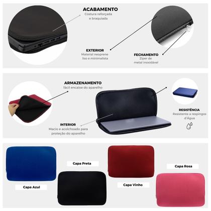 Imagem de Capa Case Mala Notebook Laptop Compacta 10/12/13