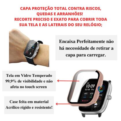 Imagem de capa case material rígido proteção de tela para gts 4 mini