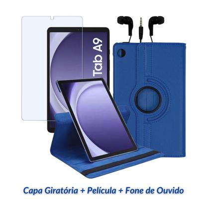 Imagem de Capa Case P/ Tablet Galaxy Tab A9 Tela 8.7" + Película +Fone