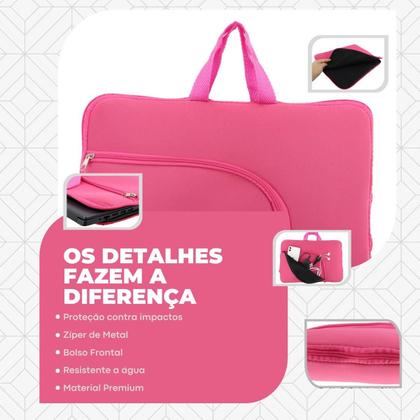Imagem de Capa Case para Notebook 14.1 15.6 17.0 Polegadas em Neoprene Resistente à Água com Alça e Compartimento Externo