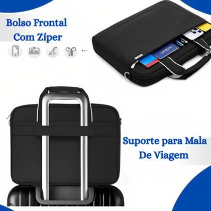 Imagem de Capa Case Pasta Maleta Bolsa Notebook Impermeável Reforçada Compatível Com Todas As Marcas Até 15,6 Polegadas