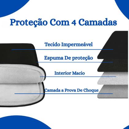 Imagem de Capa Case Pasta Maleta Bolsa Notebook Impermeável Reforçada Compatível Com Todas As Marcas Até 15,6 Polegadas