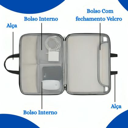 Imagem de Capa Case Pasta Maleta Bolsa Notebook Impermeável Reforçada Compatível Com Todas As Marcas Até 15,6 Polegadas