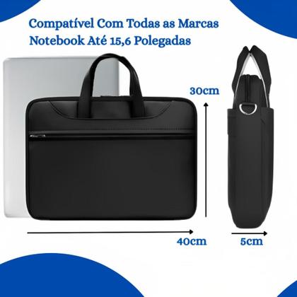 Imagem de Capa Case Pasta Maleta Bolsa Notebook Impermeável Reforçada Compatível Com Todas As Marcas Até 15,6 Polegadas