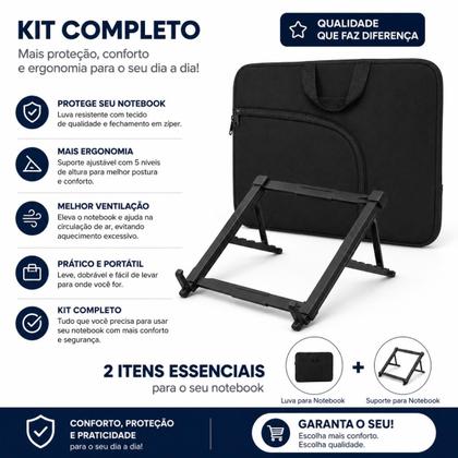 Imagem de Capa Case Pasta Notebook 15,6 Polegadas + Suporte Notebook
